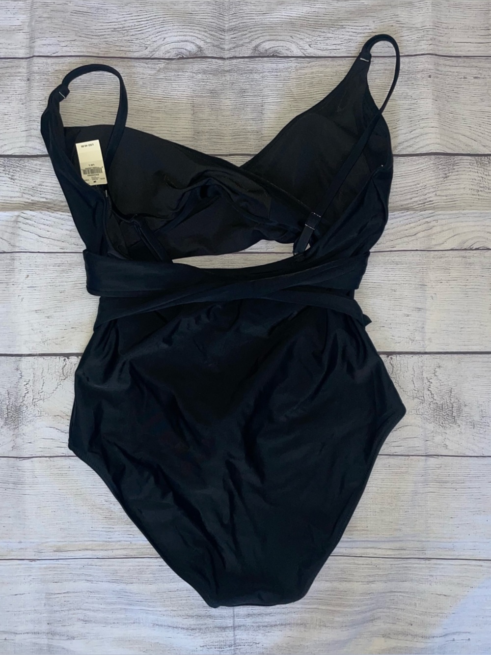 NWT Aerie Wrap Around Black One-Piece Swimsuit - Picture 7 of 7